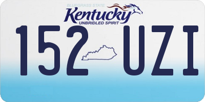 KY license plate 152UZI