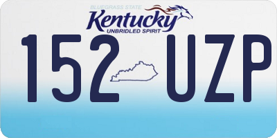 KY license plate 152UZP