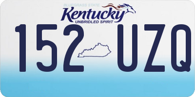 KY license plate 152UZQ