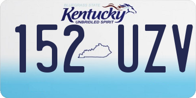 KY license plate 152UZV