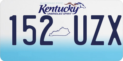 KY license plate 152UZX