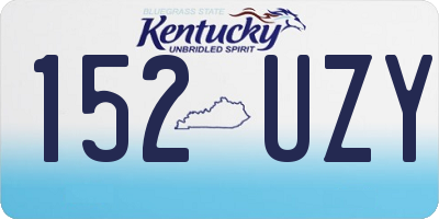 KY license plate 152UZY