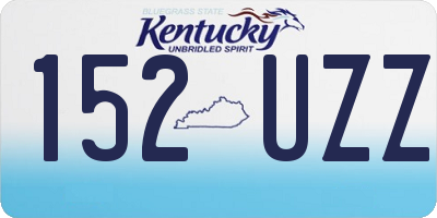 KY license plate 152UZZ