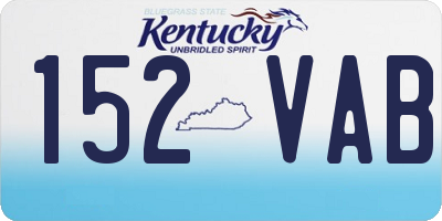 KY license plate 152VAB