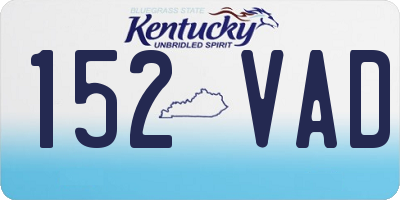 KY license plate 152VAD