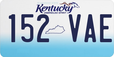 KY license plate 152VAE