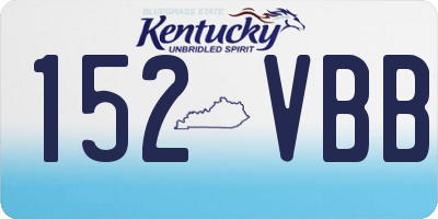 KY license plate 152VBB