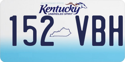 KY license plate 152VBH