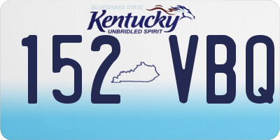 KY license plate 152VBQ