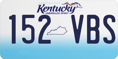 KY license plate 152VBS