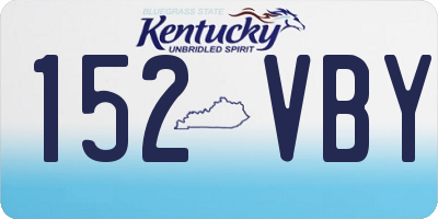 KY license plate 152VBY