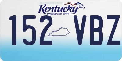 KY license plate 152VBZ