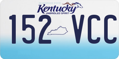 KY license plate 152VCC