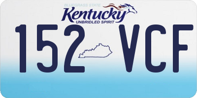 KY license plate 152VCF