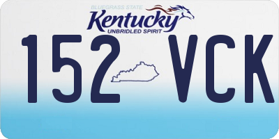 KY license plate 152VCK