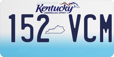 KY license plate 152VCM
