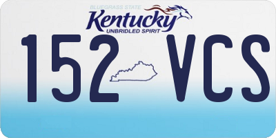 KY license plate 152VCS