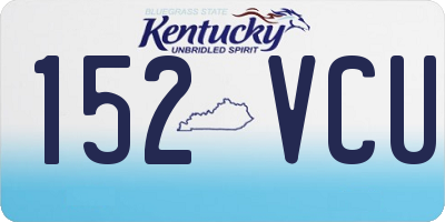 KY license plate 152VCU