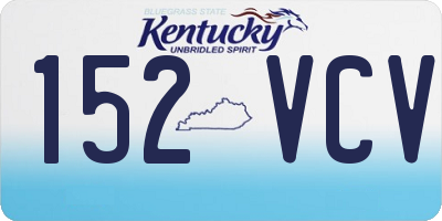 KY license plate 152VCV