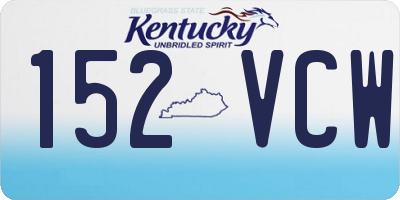 KY license plate 152VCW