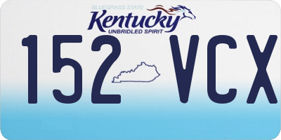 KY license plate 152VCX