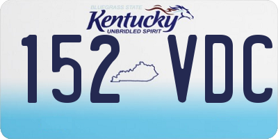 KY license plate 152VDC