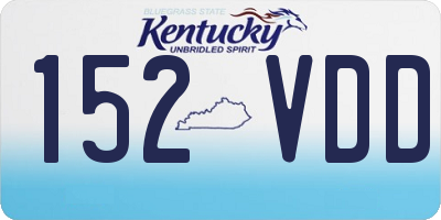 KY license plate 152VDD