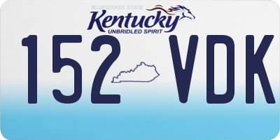 KY license plate 152VDK