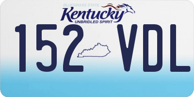 KY license plate 152VDL