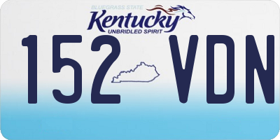 KY license plate 152VDN