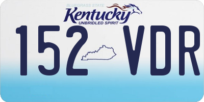 KY license plate 152VDR