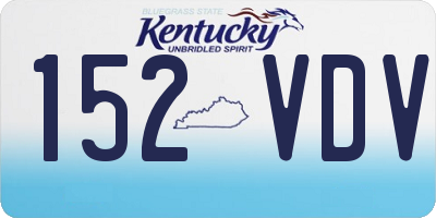 KY license plate 152VDV