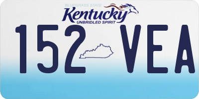 KY license plate 152VEA