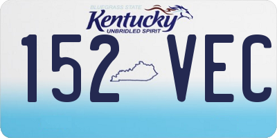 KY license plate 152VEC