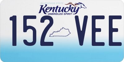 KY license plate 152VEE