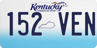 KY license plate 152VEN
