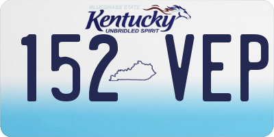 KY license plate 152VEP
