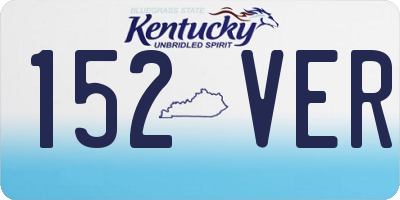 KY license plate 152VER