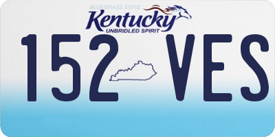 KY license plate 152VES