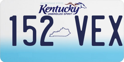 KY license plate 152VEX