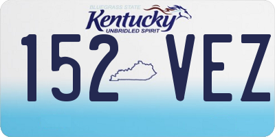 KY license plate 152VEZ