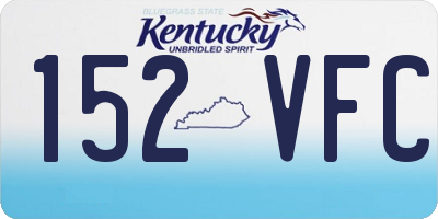 KY license plate 152VFC