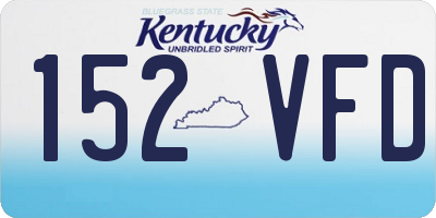 KY license plate 152VFD