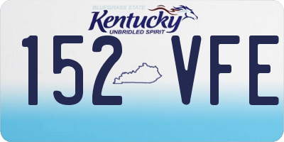 KY license plate 152VFE