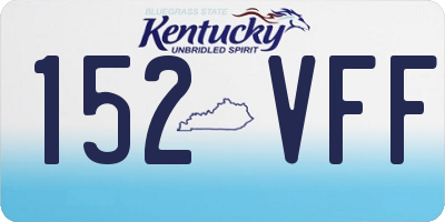 KY license plate 152VFF