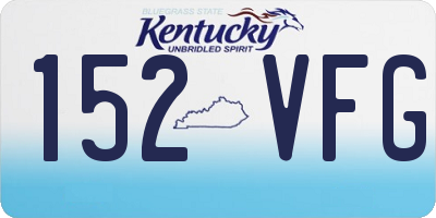 KY license plate 152VFG