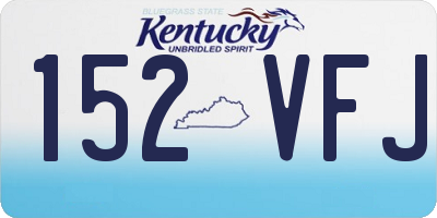 KY license plate 152VFJ