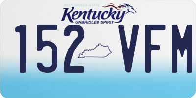 KY license plate 152VFM