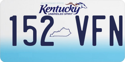 KY license plate 152VFN