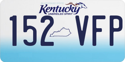 KY license plate 152VFP